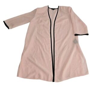 Vintage Le Bos‎ Womens Sheer Open Front Jacket Size 8 Cardigan Shoulder Pads
